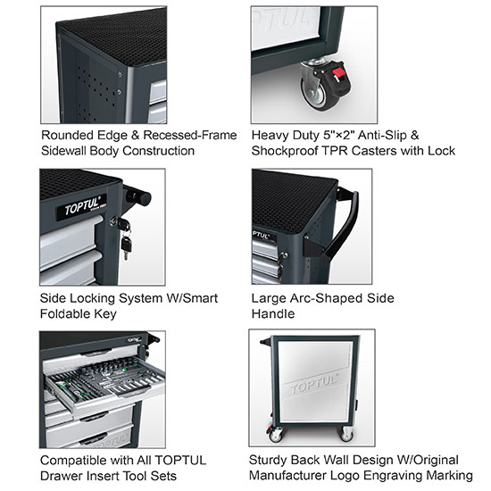 Tủ đựng đồ nghề 7 ngăn cao cấp Toptul TCAM0703